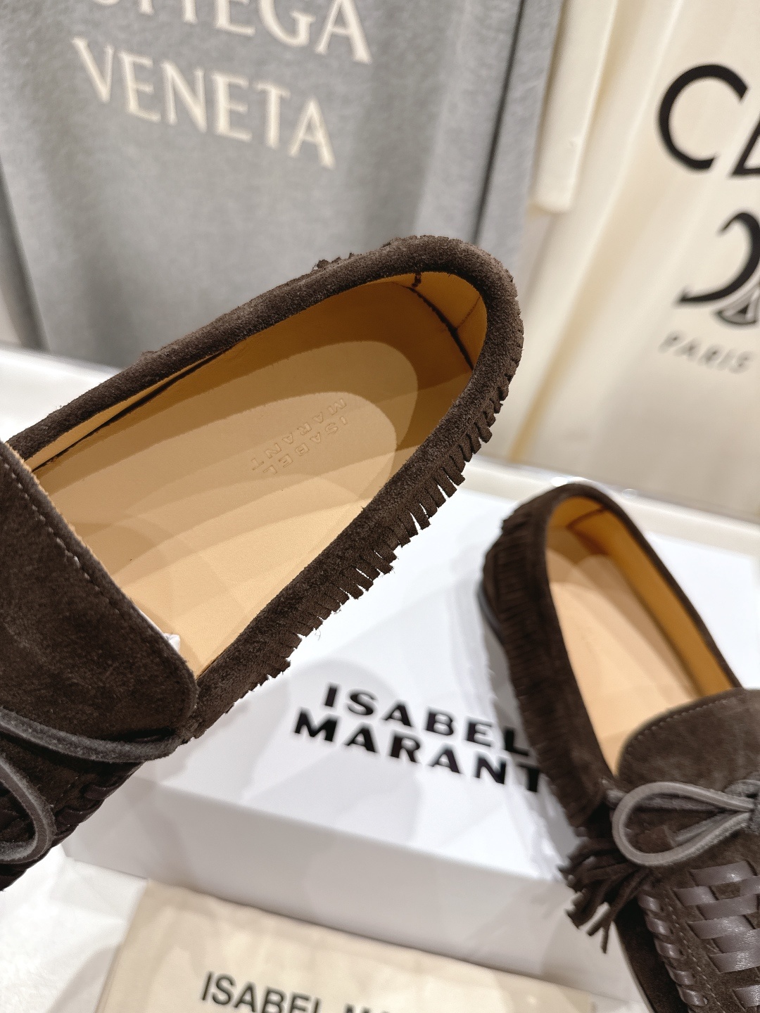高版本出厂 ISABEL MARANT/伊莎贝尔2025ss新款印第安风流苏一脚蹬乐福鞋休闲鞋驾车鞋超级
