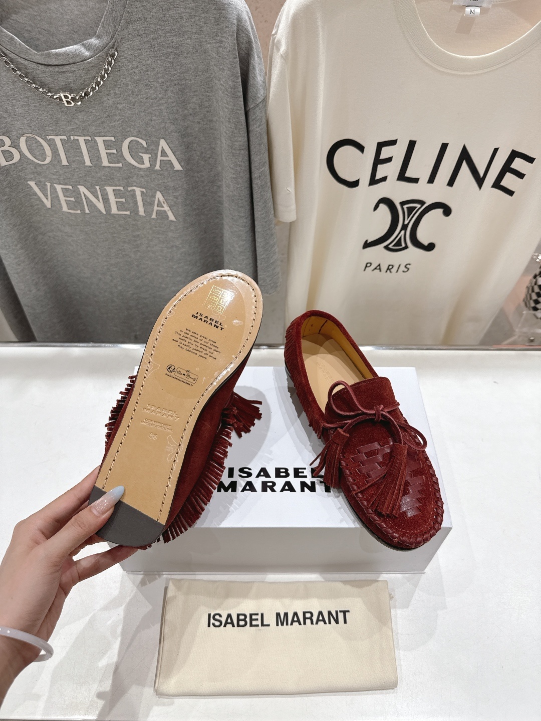 高版本出厂 ISABEL MARANT/伊莎贝尔2025ss新款印第安风流苏一脚蹬乐福鞋休闲鞋驾车鞋超级