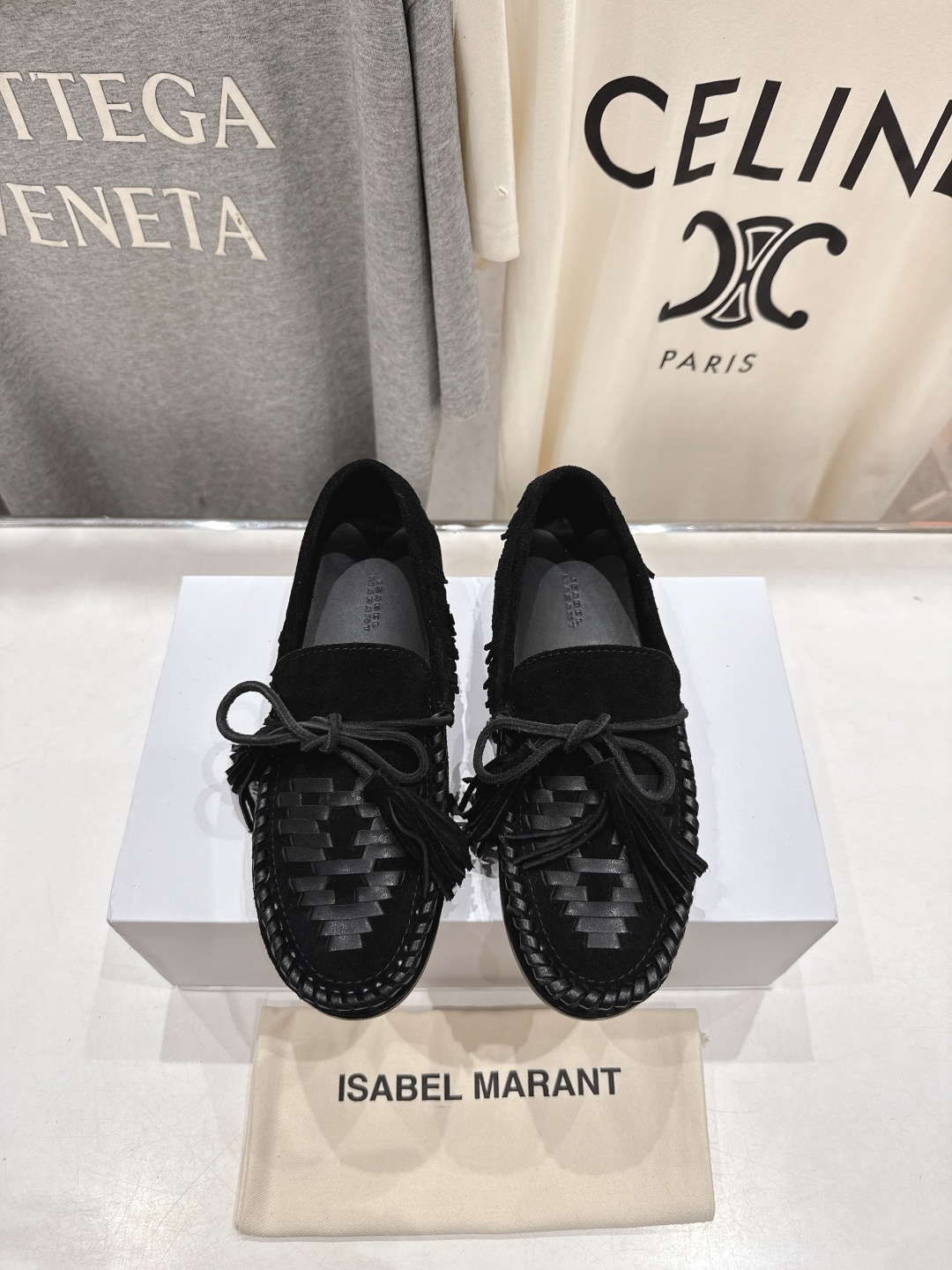 高版本出厂 ISABEL MARANT/伊莎贝尔2025ss新款印第安风流苏一脚蹬乐福鞋休闲鞋驾车鞋超级