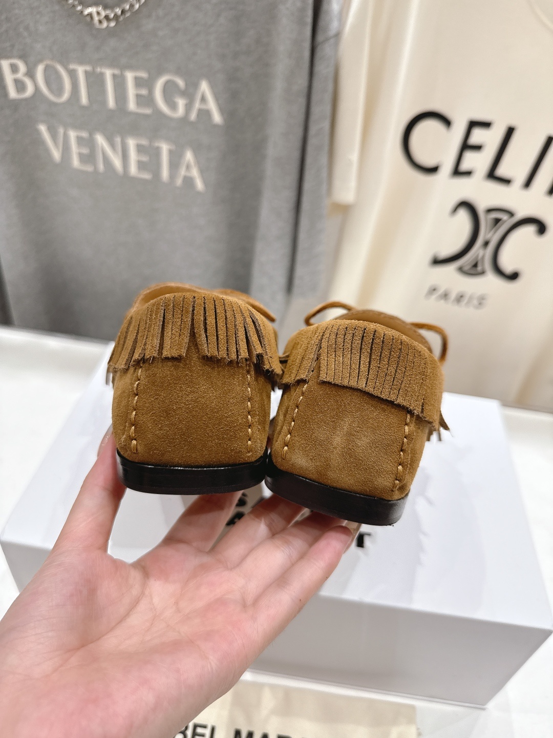 高版本出厂 ISABEL MARANT/伊莎贝尔2025ss新款印第安风流苏一脚蹬乐福鞋休闲鞋驾车鞋超级