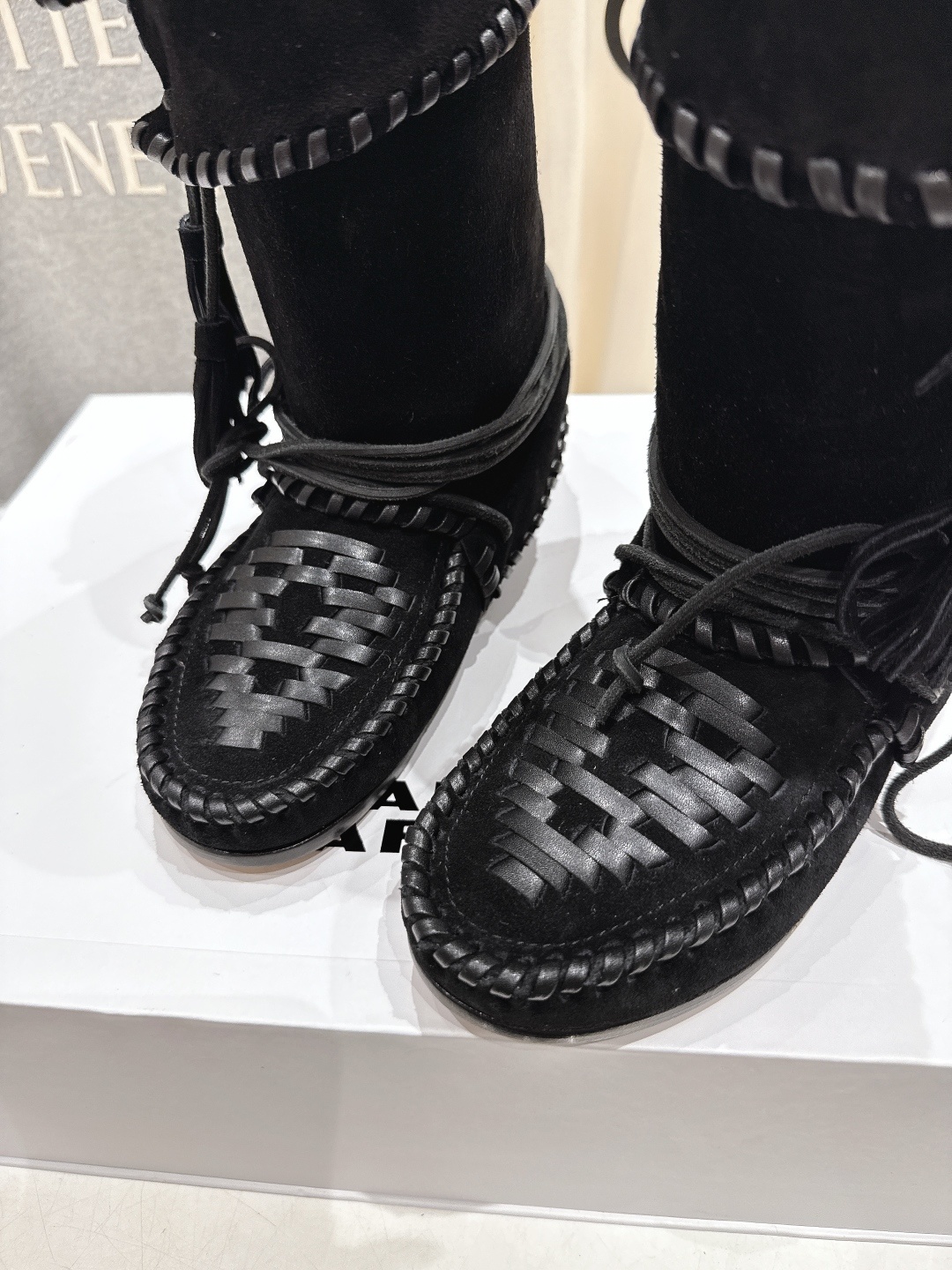 高版本出厂 ISABEL MARANT/伊莎贝尔2025ss新款印第安风格流苏中筒靴西部靴超级有高级感上