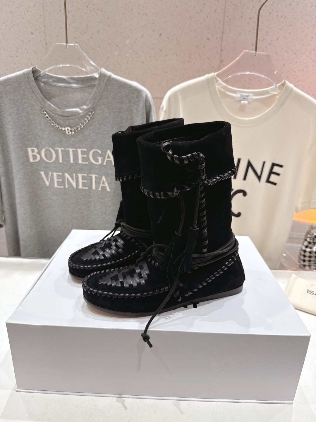 高版本出厂 ISABEL MARANT/伊莎贝尔2025ss新款印第安风格流苏中筒靴西部靴超级有高级感上
