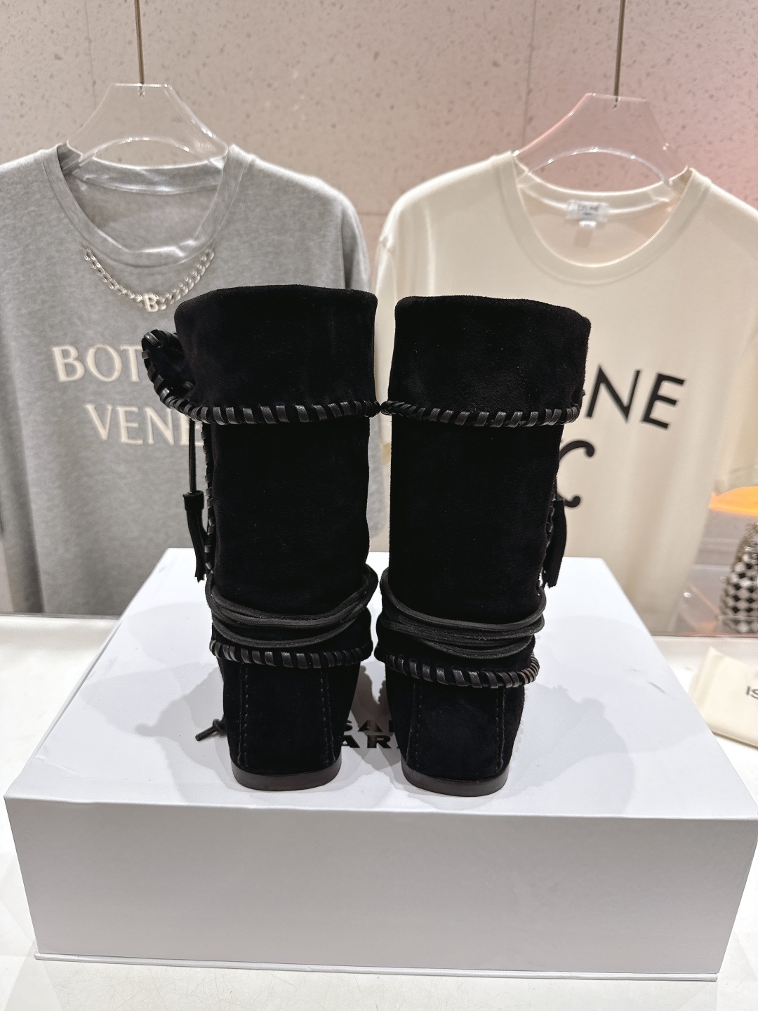 高版本出厂 ISABEL MARANT/伊莎贝尔2025ss新款印第安风格流苏中筒靴西部靴超级有高级感上