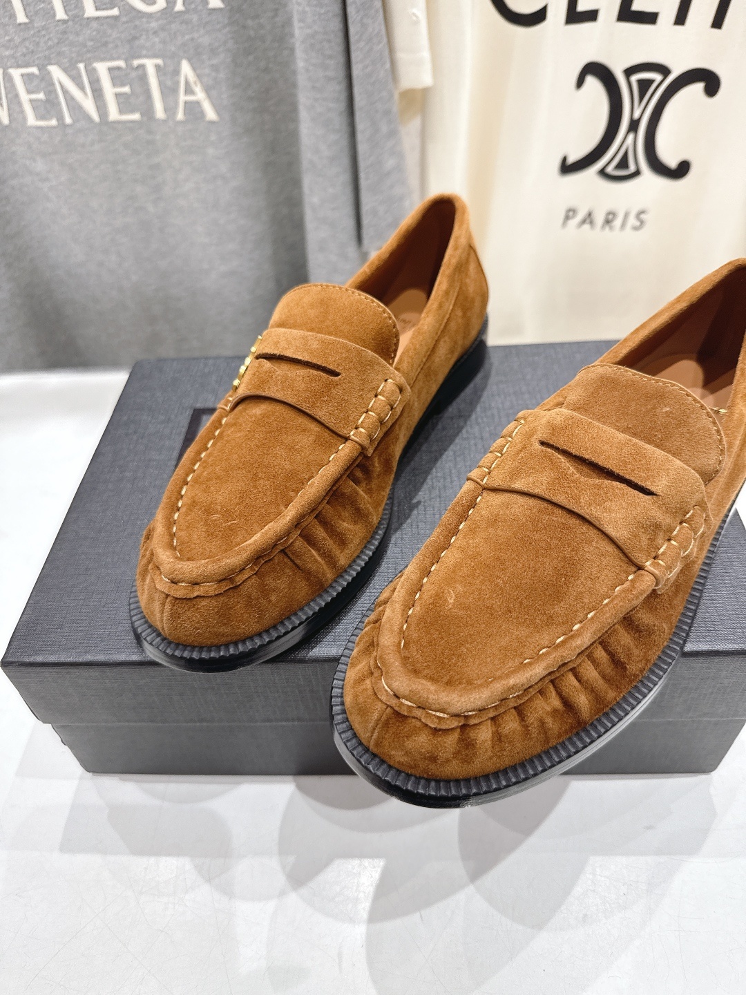 高版本出厂 SAINT LAURENT/圣罗兰YSL 25ss爆款平底玛丽珍一脚蹬乐福鞋,2025全新升