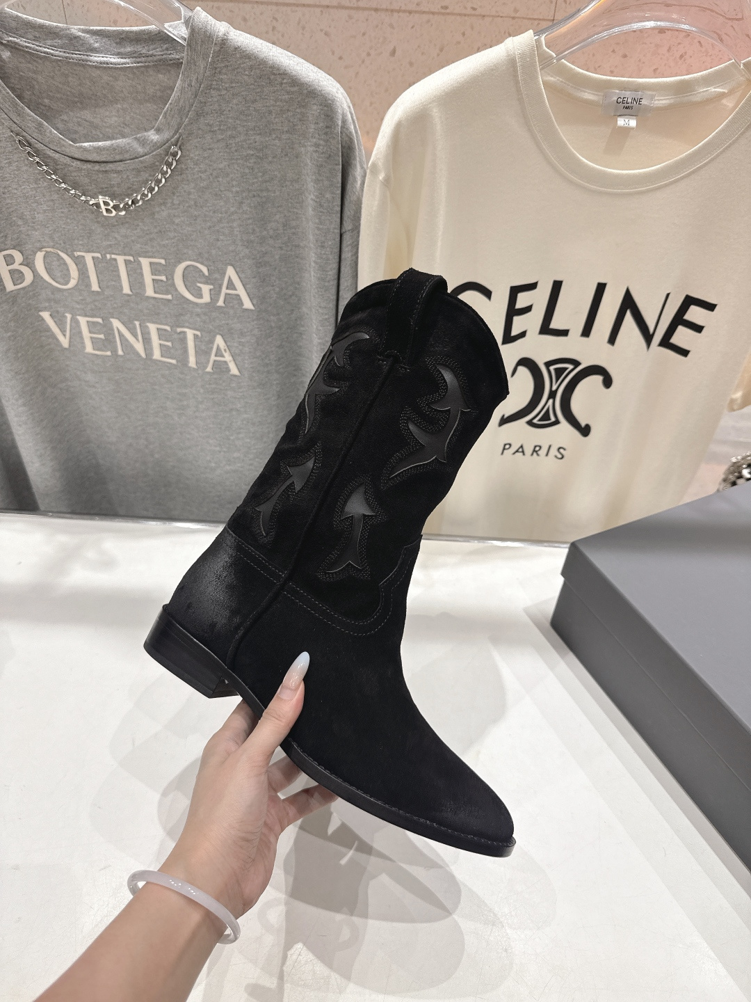 高版本出厂 SARTORE...潮牌F028 2025ss秋冬专柜新款英伦风复古高跟短靴骑士靴西部靴集现