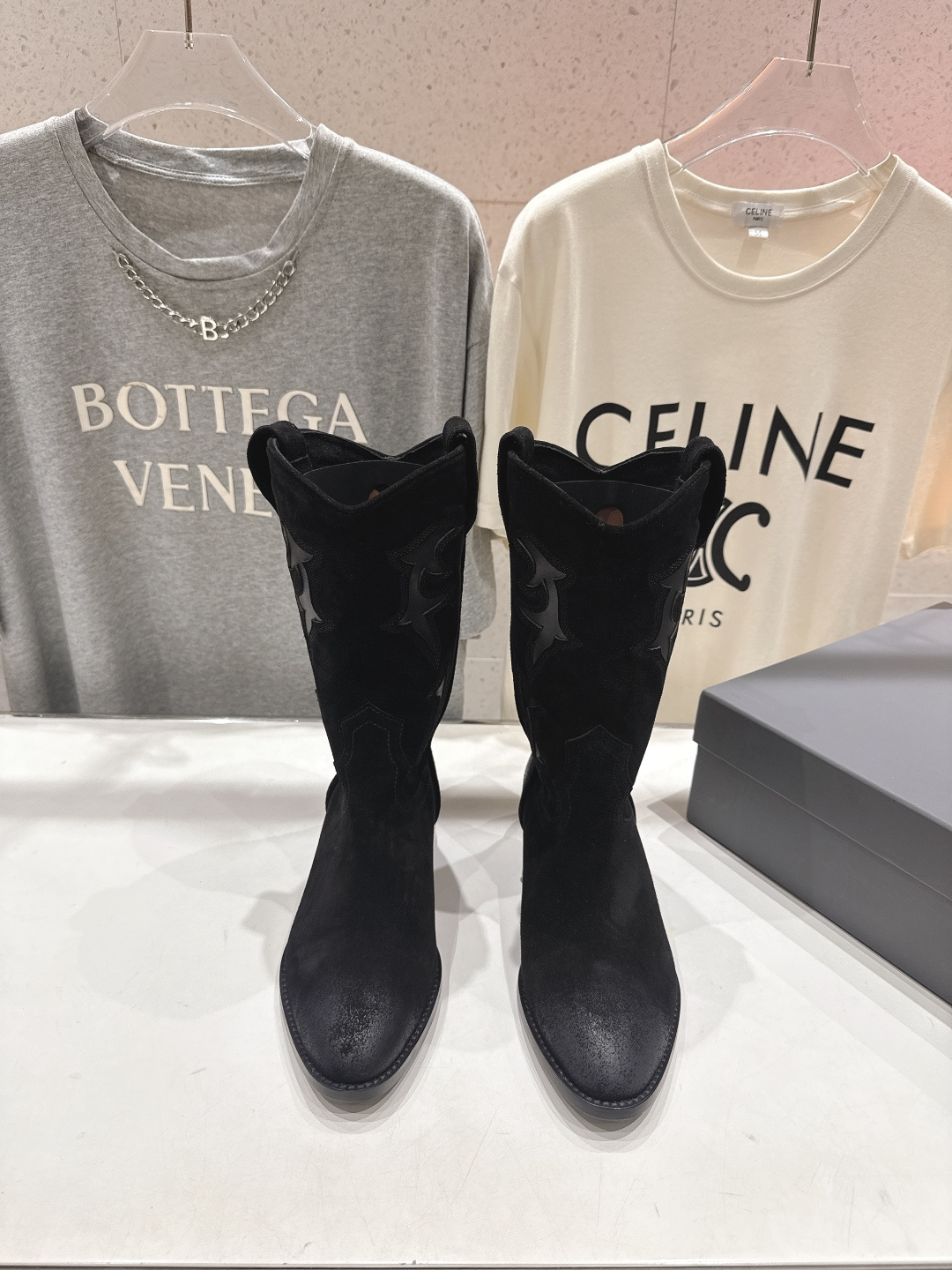 高版本出厂 SARTORE...潮牌F028 2025ss秋冬专柜新款英伦风复古高跟短靴骑士靴西部靴集现