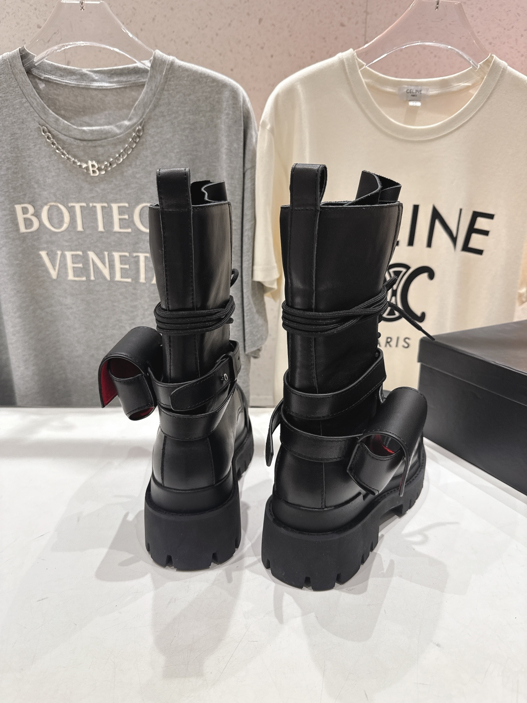 高版本出厂 🆕超🔥小众品牌DYMONLATRY 2025ss秋冬新款厚底工装靴马丁靴绑带中靴自带厚底增高