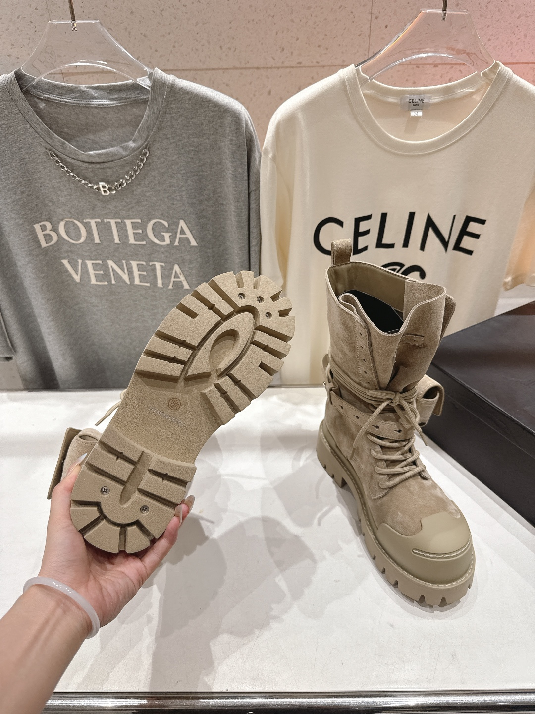 高版本出厂 🆕超🔥小众品牌DYMONLATRY 2025ss秋冬新款厚底工装靴马丁靴绑带中靴自带厚底增高