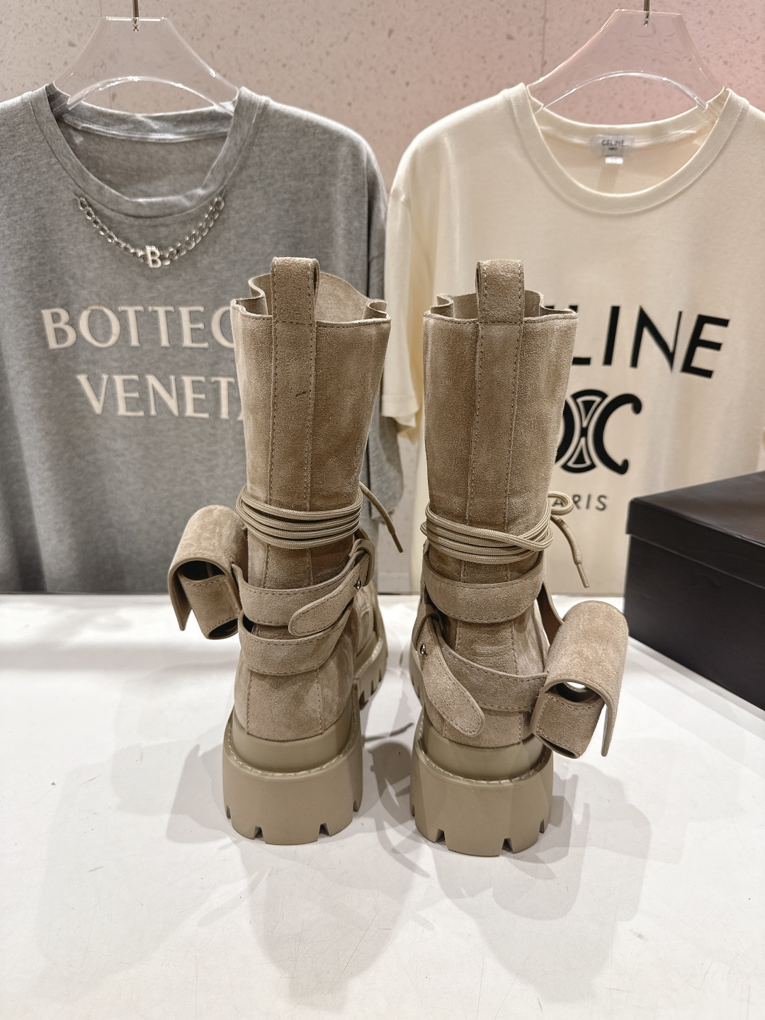 高版本出厂 🆕超🔥小众品牌DYMONLATRY 2025ss秋冬新款厚底工装靴马丁靴绑带中靴自带厚底增高