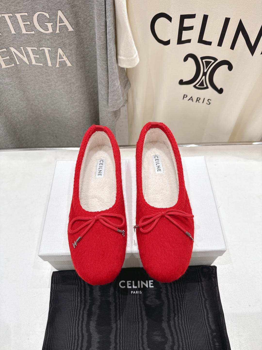 高版本出厂 毛里 CELINE*赛琳F018 2025ss新款玛丽珍加毛平底乐福鞋毛毛鞋单鞋网红爆款来袭