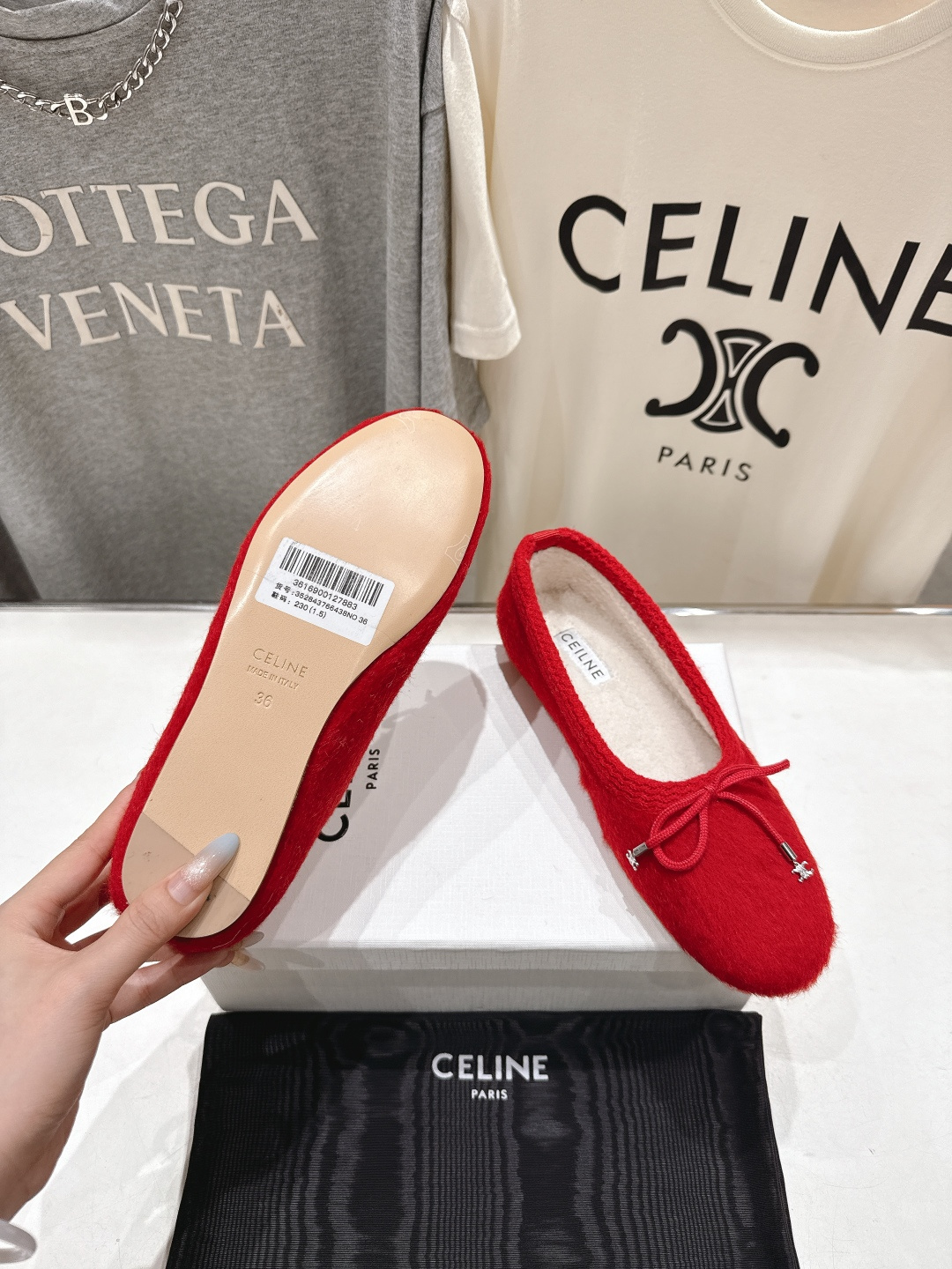 高版本出厂 毛里 CELINE*赛琳F018 2025ss新款玛丽珍加毛平底乐福鞋毛毛鞋单鞋网红爆款来袭