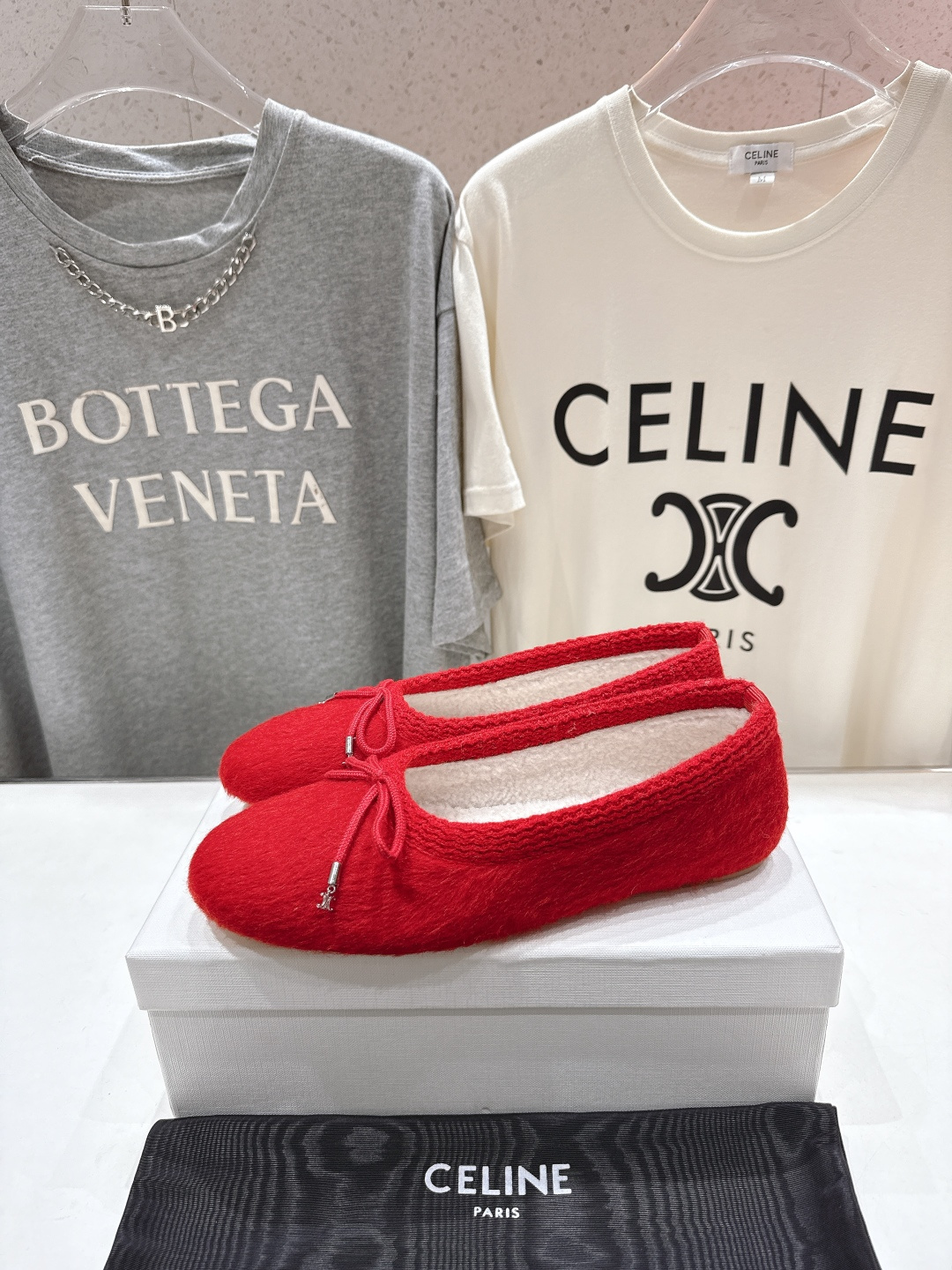 高版本出厂 毛里 CELINE*赛琳F018 2025ss新款玛丽珍加毛平底乐福鞋毛毛鞋单鞋网红爆款来袭