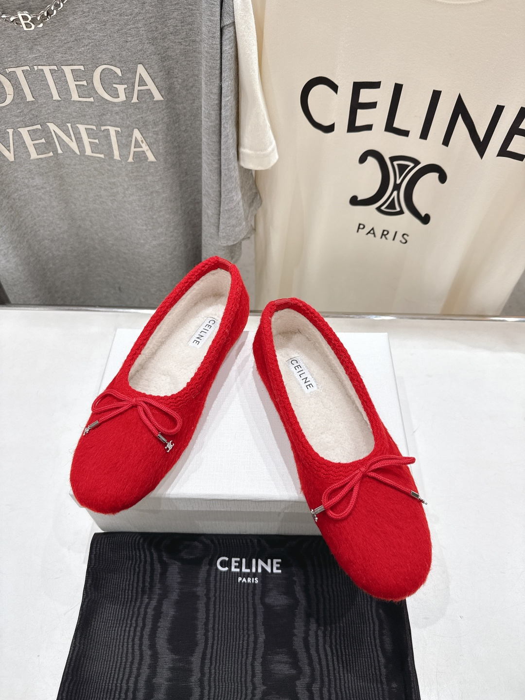 高版本出厂 毛里 CELINE*赛琳F018 2025ss新款玛丽珍加毛平底乐福鞋毛毛鞋单鞋网红爆款来袭