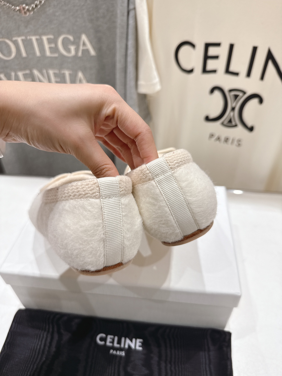 高版本出厂 毛里 CELINE*赛琳F018 2025ss新款玛丽珍加毛平底乐福鞋毛毛鞋单鞋网红爆款来袭