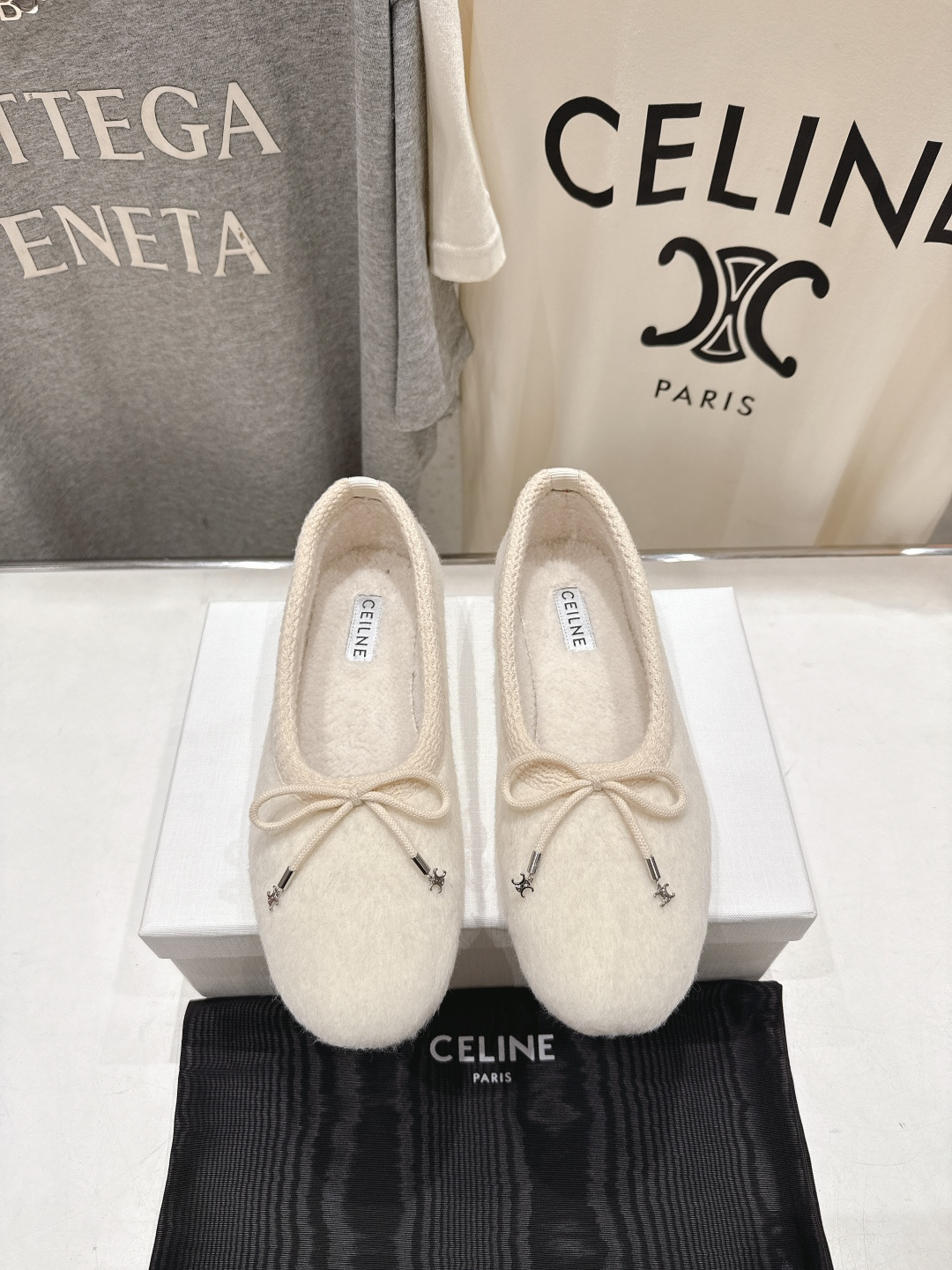 高版本出厂 毛里 CELINE*赛琳F018 2025ss新款玛丽珍加毛平底乐福鞋毛毛鞋单鞋网红爆款来袭