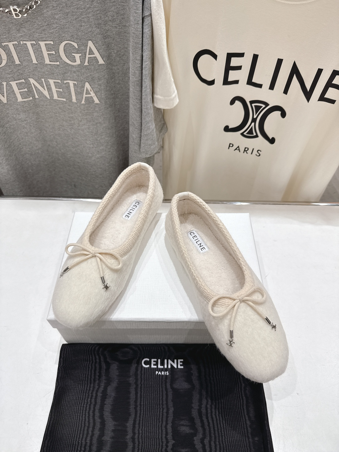 高版本出厂 毛里 CELINE*赛琳F018 2025ss新款玛丽珍加毛平底乐福鞋毛毛鞋单鞋网红爆款来袭