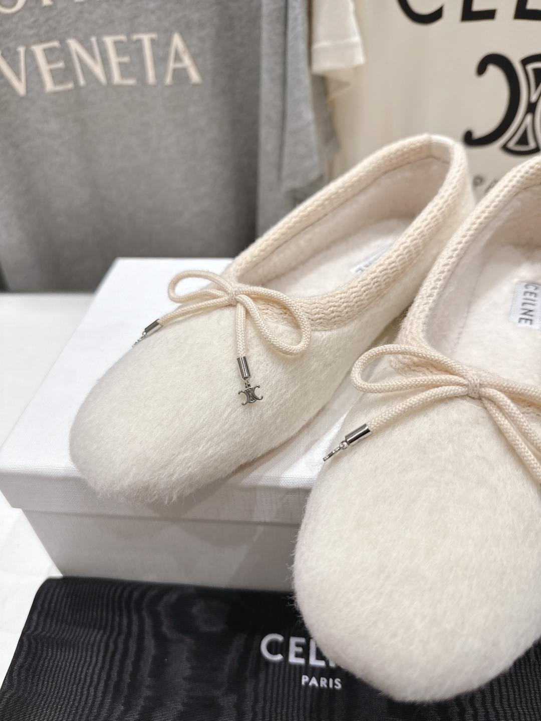 高版本出厂 毛里 CELINE*赛琳F018 2025ss新款玛丽珍加毛平底乐福鞋毛毛鞋单鞋网红爆款来袭