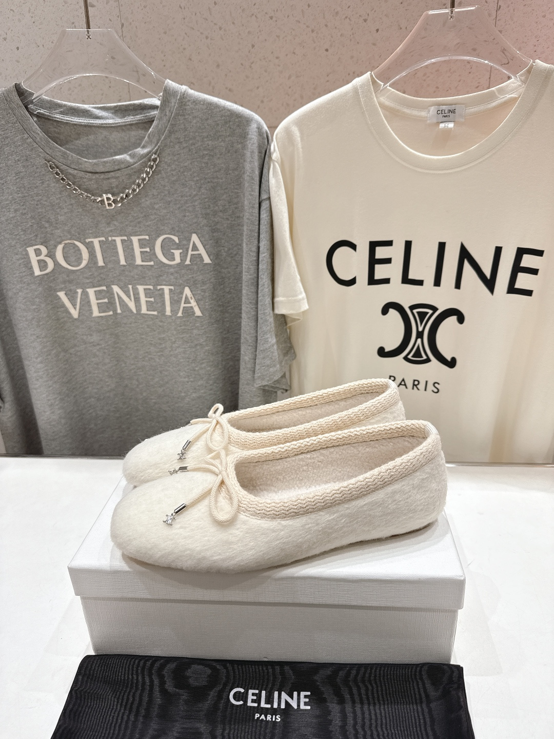 高版本出厂 毛里 CELINE*赛琳F018 2025ss新款玛丽珍加毛平底乐福鞋毛毛鞋单鞋网红爆款来袭