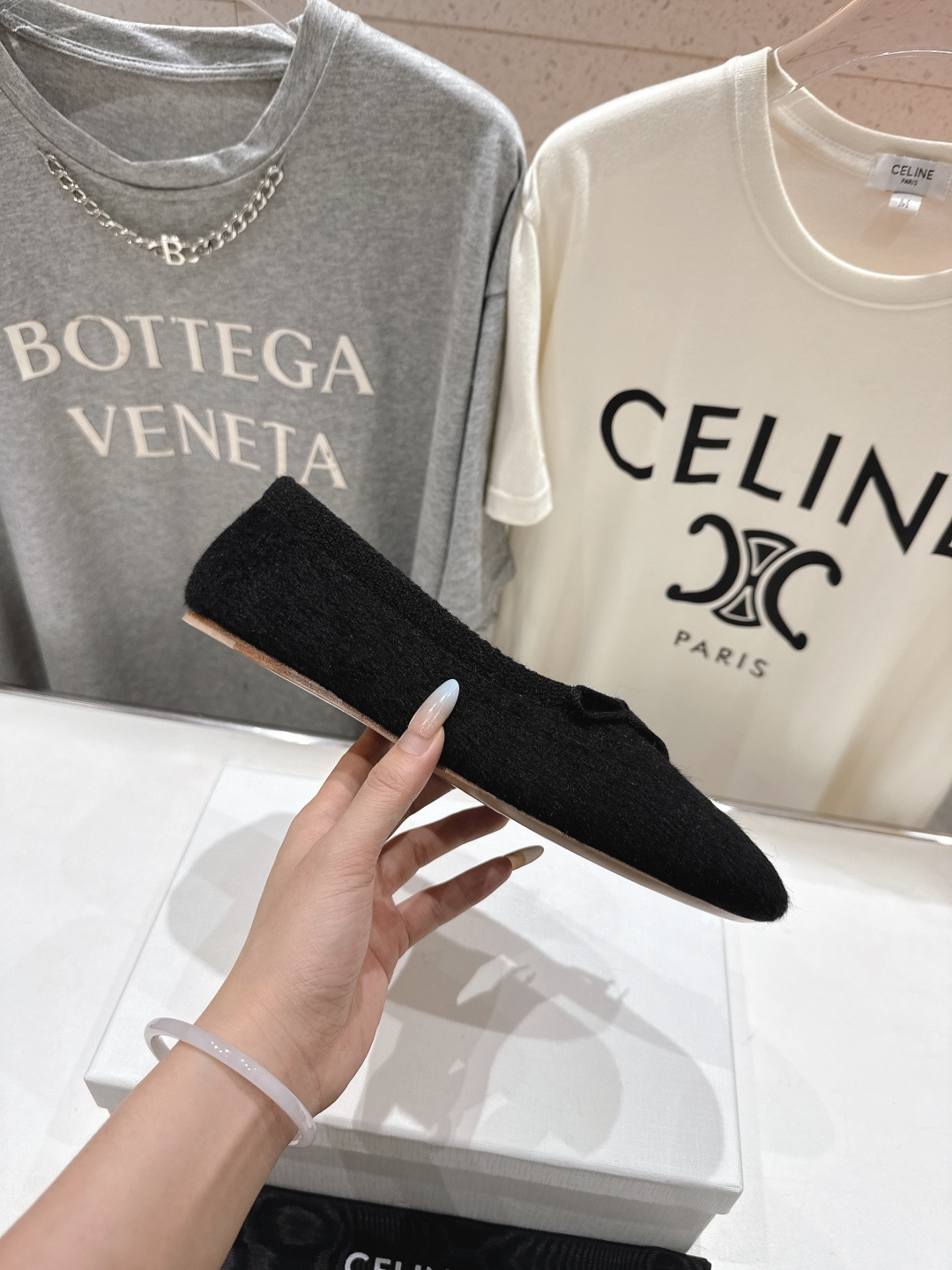 高版本出厂 毛里 CELINE*赛琳F018 2025ss新款玛丽珍加毛平底乐福鞋毛毛鞋单鞋网红爆款来袭