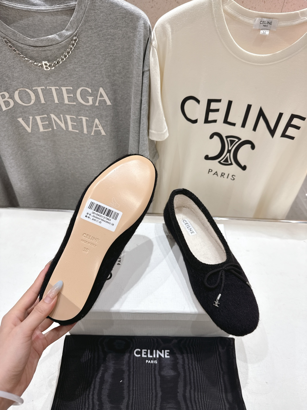 高版本出厂 毛里 CELINE*赛琳F018 2025ss新款玛丽珍加毛平底乐福鞋毛毛鞋单鞋网红爆款来袭