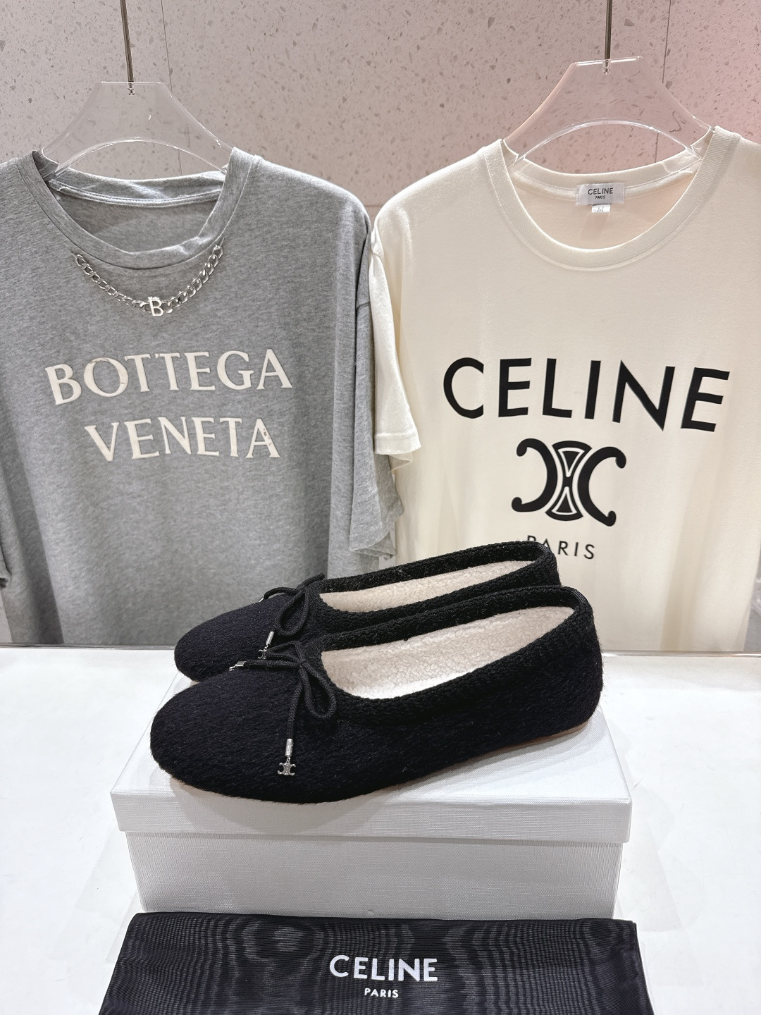 高版本出厂 毛里 CELINE*赛琳F018 2025ss新款玛丽珍加毛平底乐福鞋毛毛鞋单鞋网红爆款来袭