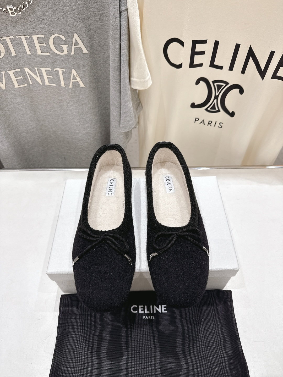高版本出厂 毛里 CELINE*赛琳F018 2025ss新款玛丽珍加毛平底乐福鞋毛毛鞋单鞋网红爆款来袭