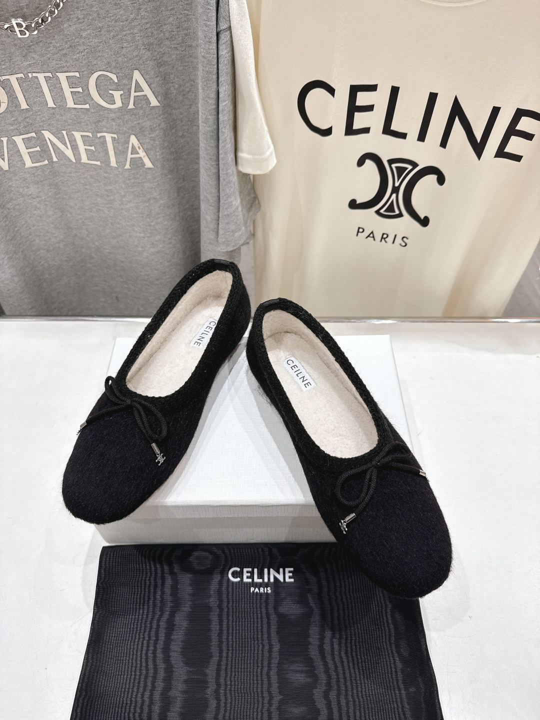 高版本出厂 毛里 CELINE*赛琳F018 2025ss新款玛丽珍加毛平底乐福鞋毛毛鞋单鞋网红爆款来袭