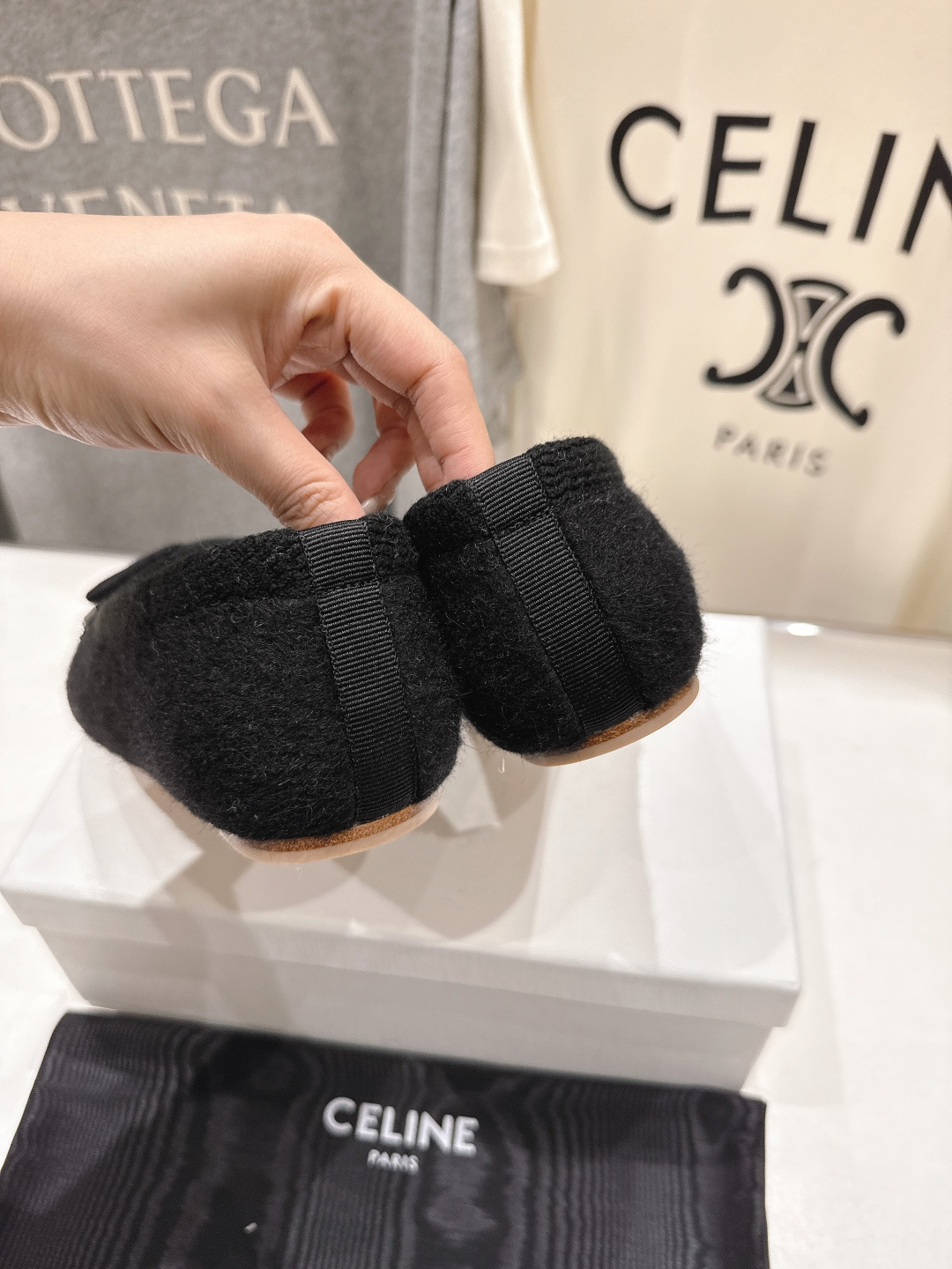 高版本出厂 毛里 CELINE*赛琳F018 2025ss新款玛丽珍加毛平底乐福鞋毛毛鞋单鞋网红爆款来袭