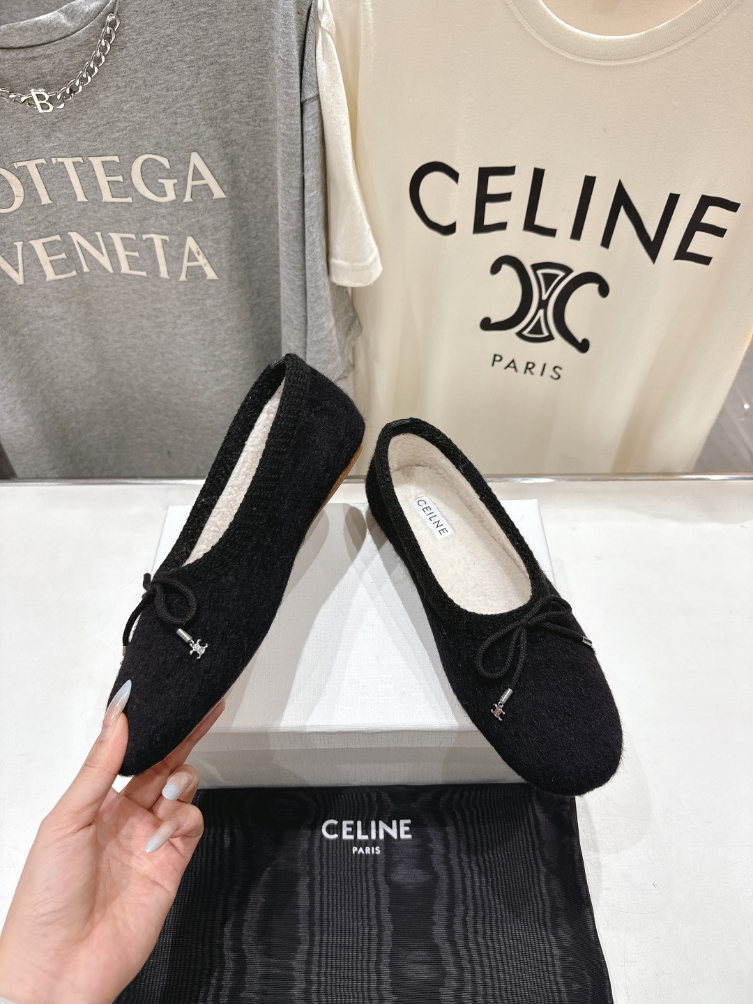 高版本出厂 毛里 CELINE*赛琳F018 2025ss新款玛丽珍加毛平底乐福鞋毛毛鞋单鞋网红爆款来袭