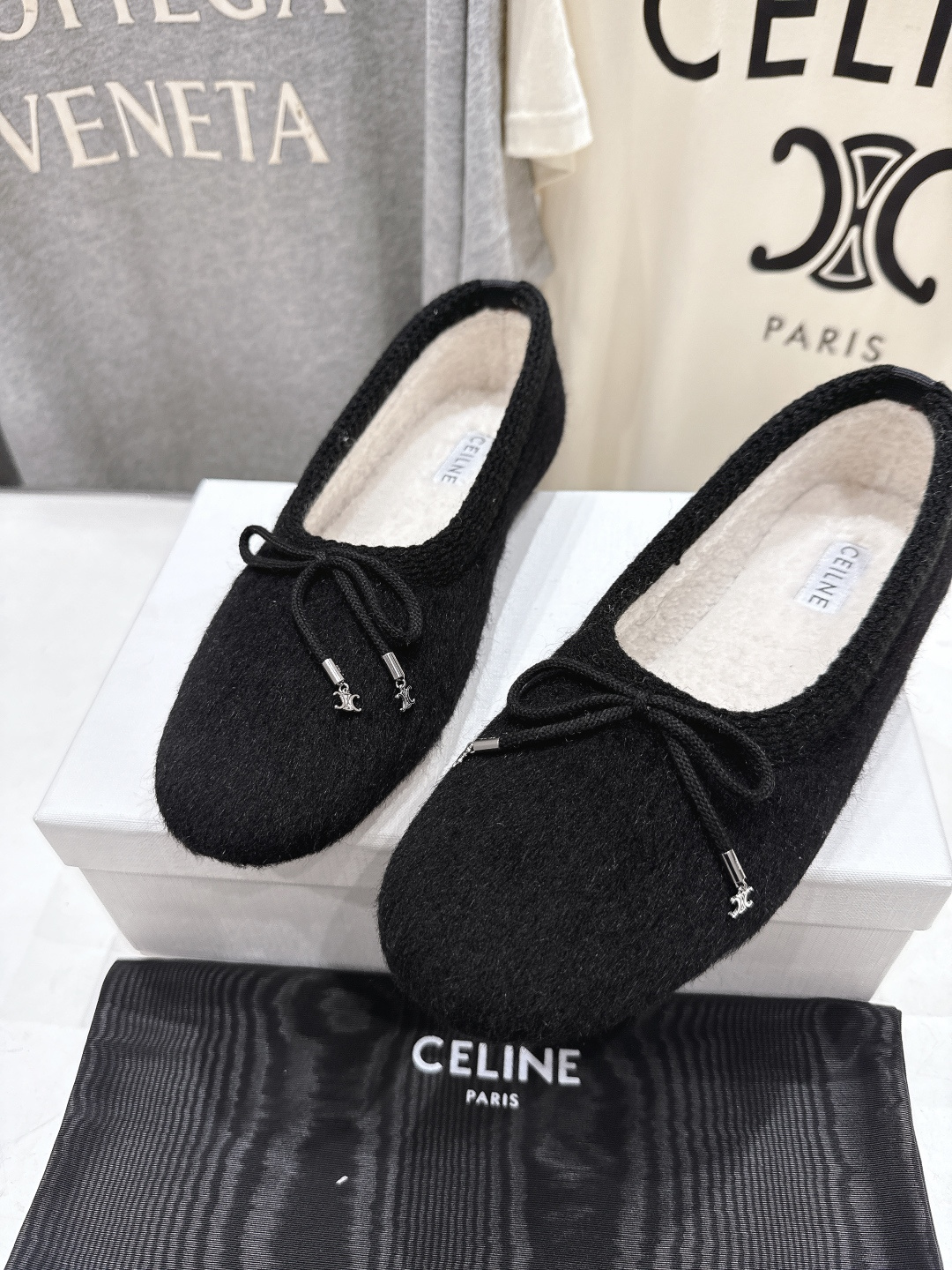 高版本出厂 毛里 CELINE*赛琳F018 2025ss新款玛丽珍加毛平底乐福鞋毛毛鞋单鞋网红爆款来袭
