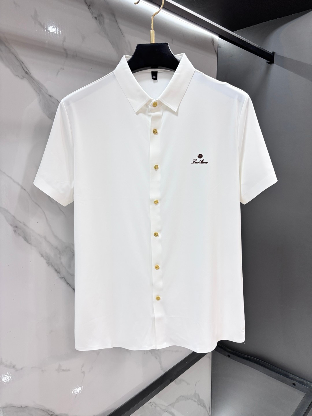 Loro Piana ss新款翻领短袖衬衫，定制顶级冰爽锦氨无痕衬衫🔥！重工艺设计，时尚大牌元素logo