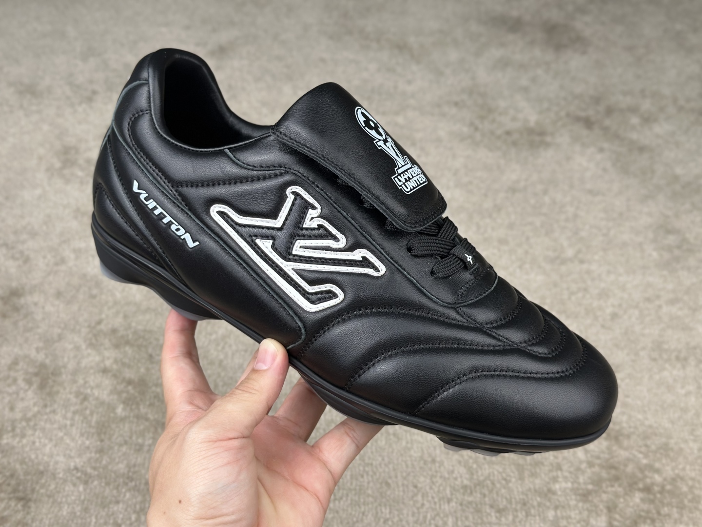 Louis Vuitton LV Lvyers United Footprint Sneakers, Black Leather, Size 39-46 5 cmp i1741972754192 8025 0 4