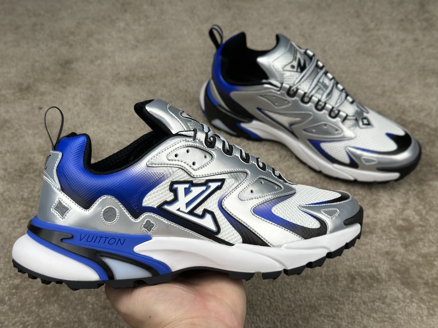 Louis Vuitton Runner Tatic Sneaker - Silver and Blue - Size 38 to 46 4 cmp i1742064696856 6050 0 3