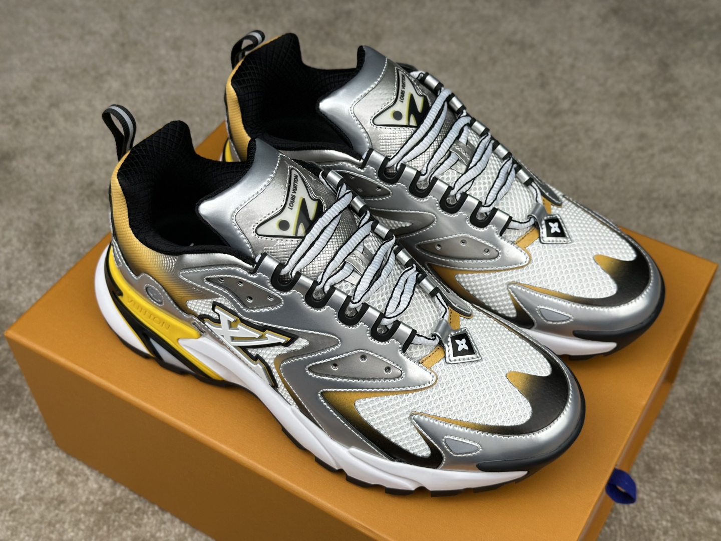 Louis Vuitton Runner Tatic Sneakers - Silver, Yellow, and Black - Size 38 to 46 3 cmp i1742064721502 7488 0 1