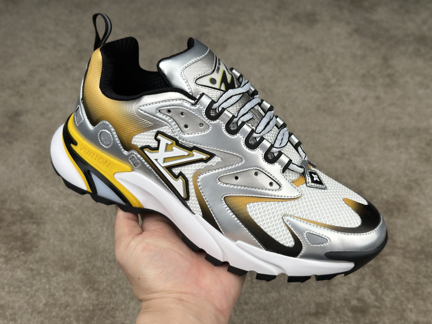Louis Vuitton Runner Tatic Sneakers - Silver, Yellow, and Black - Size 38 to 46 6 cmp i1742064726265 5774 0 4