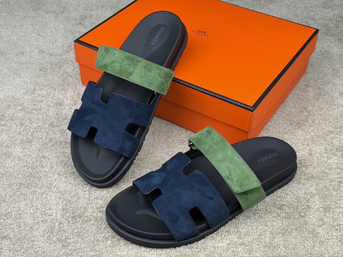 Hermes Chypre Sandal, Cowhide Leather, Full Packaging, Size 36-47 5 cmp i1746554983140 5876 0 3