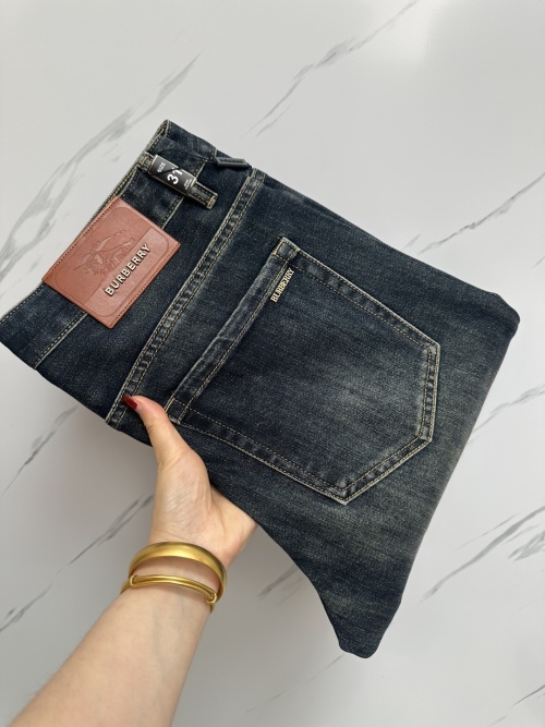 BURB Original Denim Jeans with Unique Print and Hardware Details