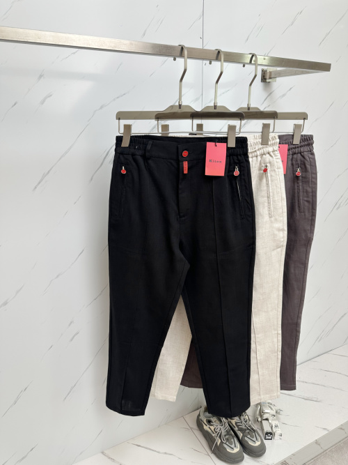 Men's Premium Linen Casual Pants with Red Button Detail - K Brand Style 1 Men's Premium Linen Casual Pants with Red Button Detail - K Brand Style
