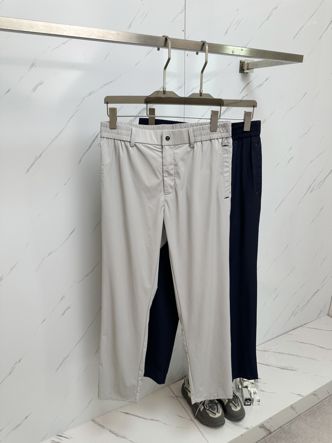 Zegna 2025ss Heren Casual Broek - Elastische Stof, Comfortabel en Kreukbestendig