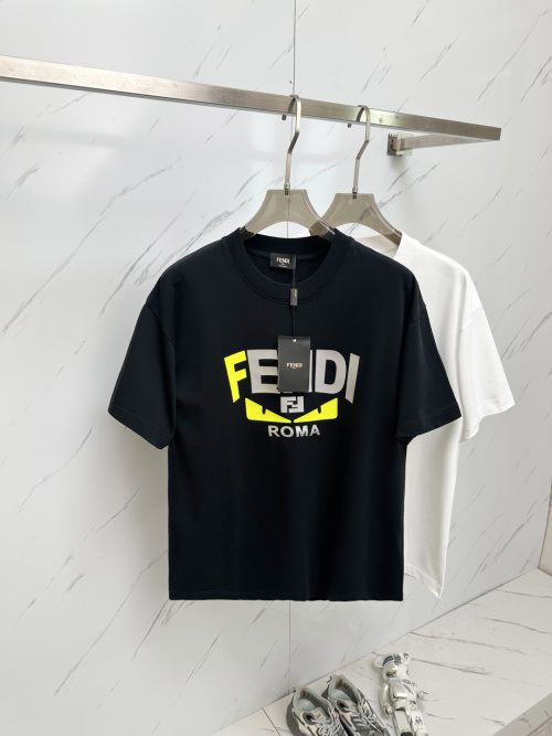 Fendi Roma Logo Graphic Print Short Sleeve Casual T-Shirt For Men 1 Fendi Roma Logo Graphic Print Short Sleeve Casual T-Shirt For Men