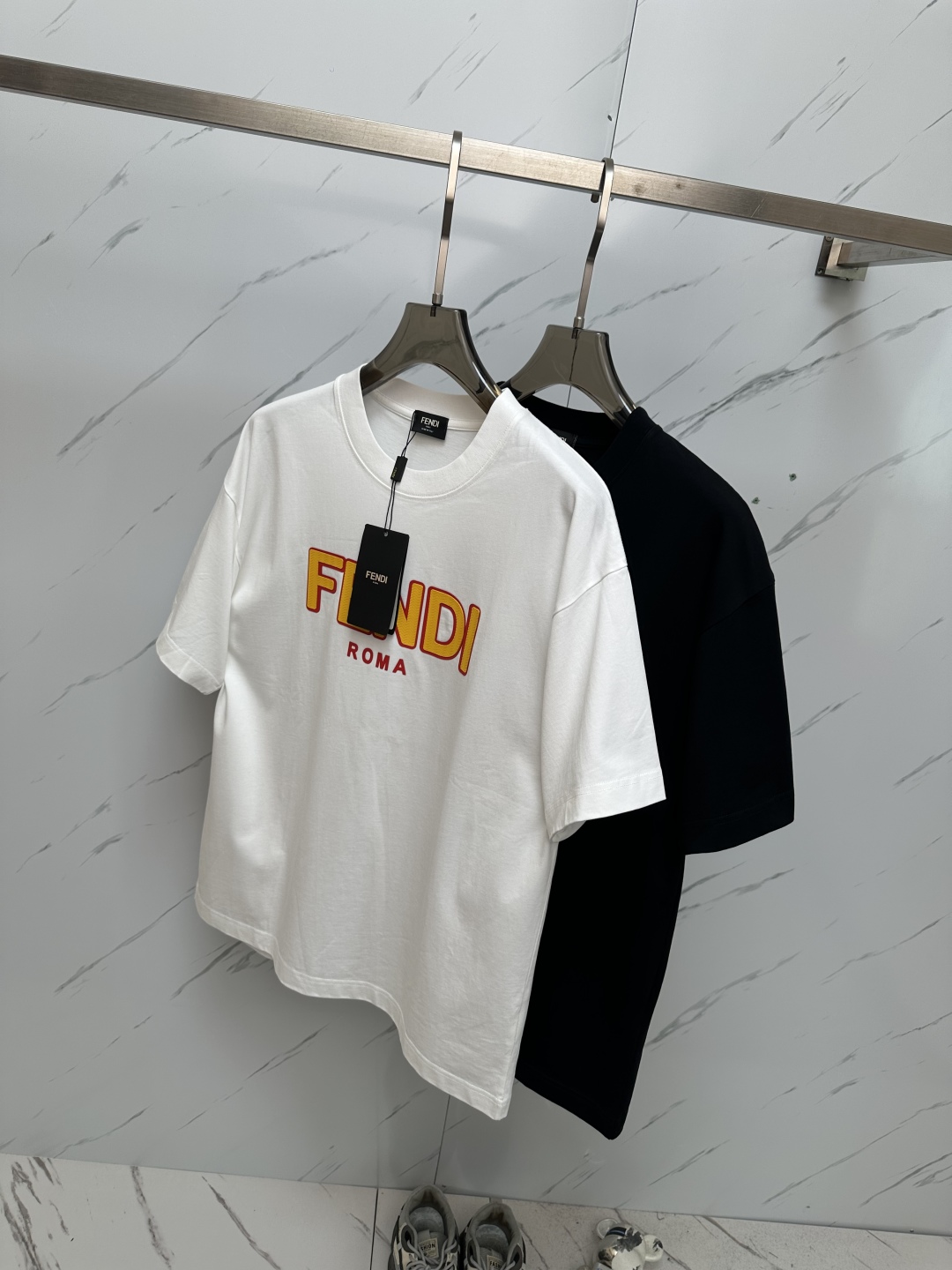 Fendi Roma Logo T-Shirt - Short Sleeve Crew Neck Tee for Men - Summer Fashion 9 cmp i1745840108642 4576 0 7
