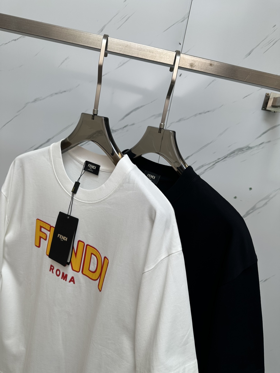Fendi Roma Logo T-Shirt - Short Sleeve Crew Neck Tee for Men - Summer Fashion 8 cmp i1745840111149 275 0 6
