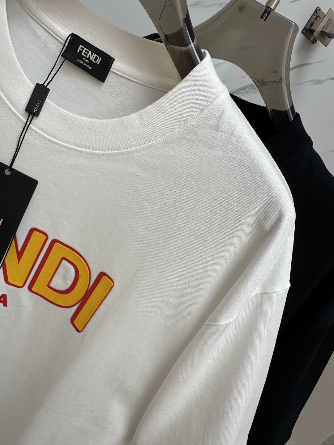 Fendi Roma Logo T-Shirt - Short Sleeve Crew Neck Tee for Men - Summer Fashion 5 cmp i1745840130027 7383 0 3