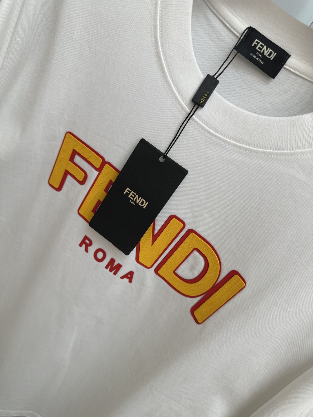Fendi Roma Logo T-Shirt - Short Sleeve Crew Neck Tee for Men - Summer Fashion 6 cmp i1745840130033 3232 0 4
