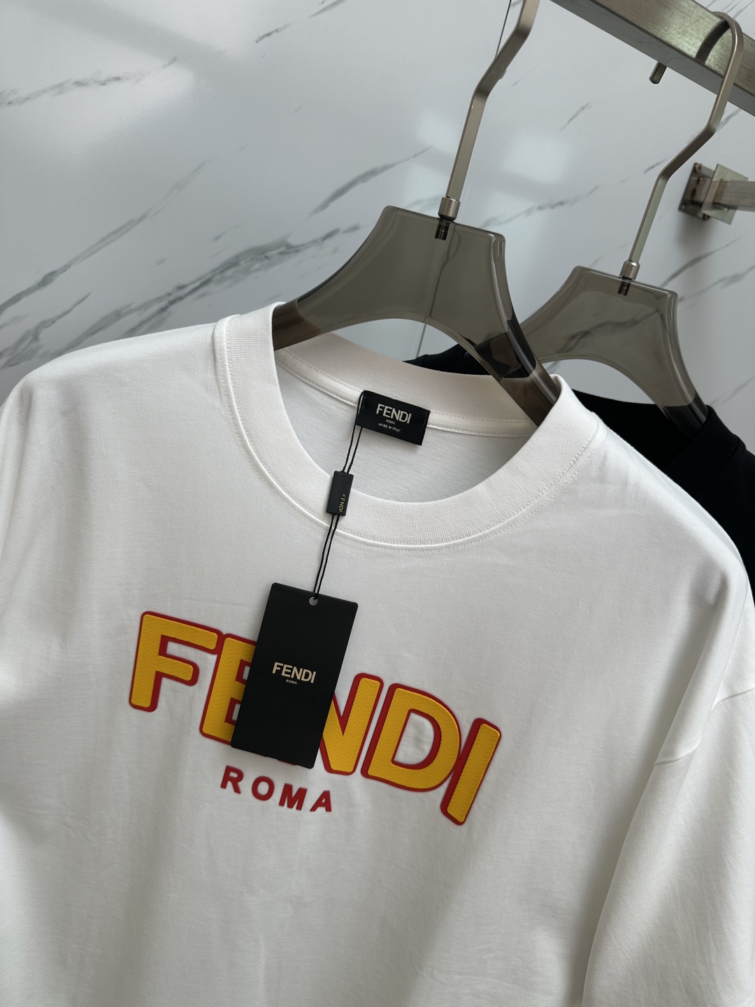 Fendi Roma Logo T-Shirt - Short Sleeve Crew Neck Tee for Men - Summer Fashion 3 cmp i1745840130060 3763 0 1