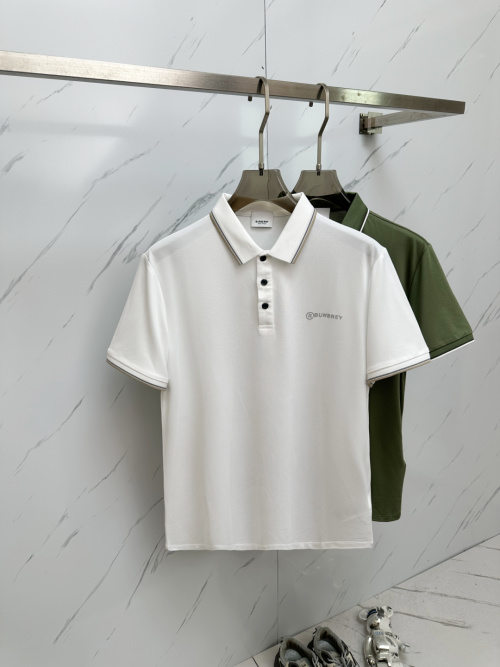 BURB Men's Polo Shirt - Premium Silk Blend, Designer Short Sleeve Top 1 BURB Men's Polo Shirt - Premium Silk Blend, Designer Short Sleeve Top