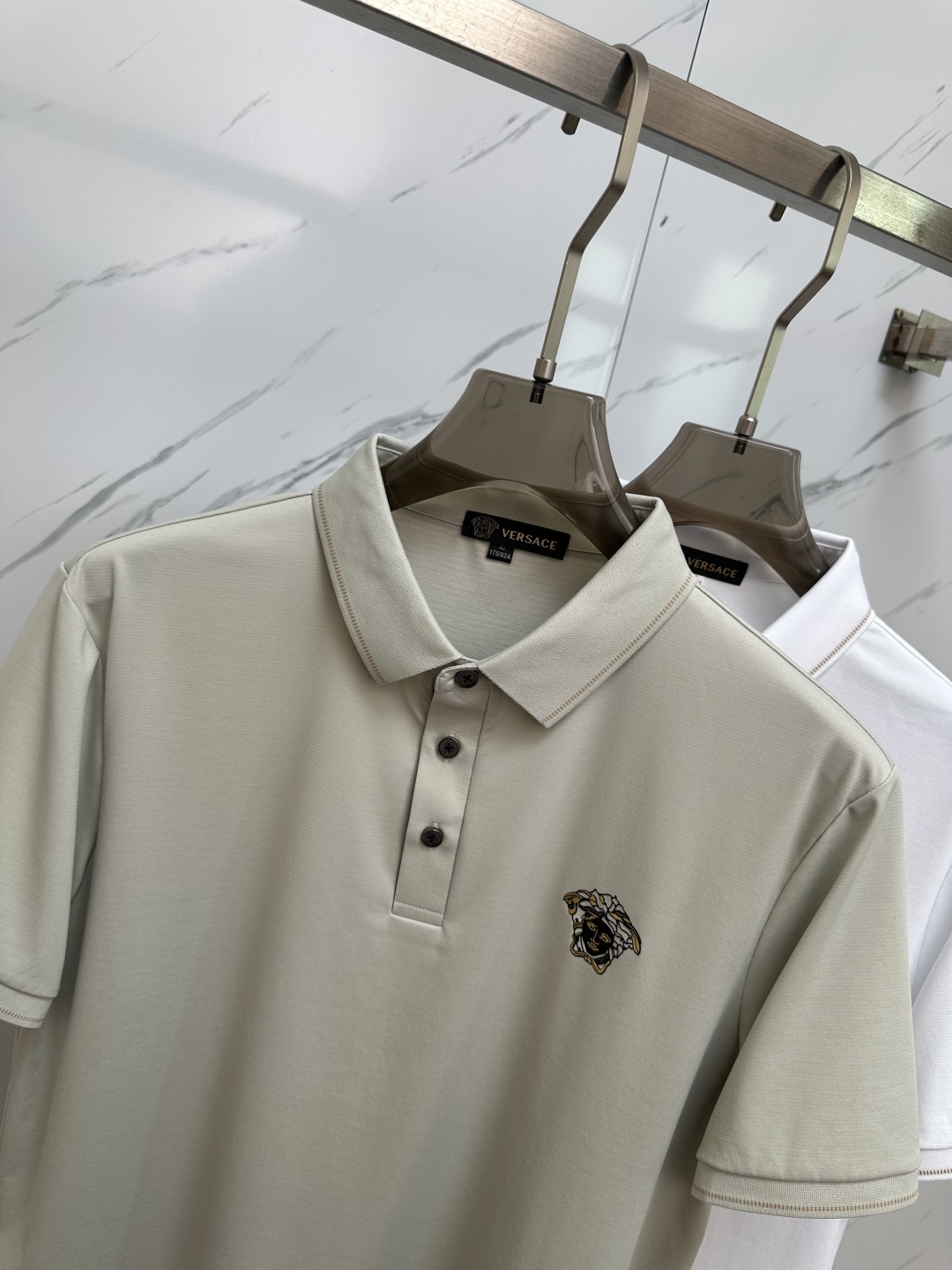 Versace Polo Shirt - Premium Silk Blend, Designer Short Sleeve Top 3 cmp i1746705979398 6102 0 1