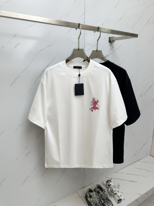 Louis Vuitton Printed Cotton T-Shirt - Short Sleeve, Crew Neck - S to 2XL 1 Louis Vuitton Printed Cotton T-Shirt - Short Sleeve, Crew Neck - S to 2XL