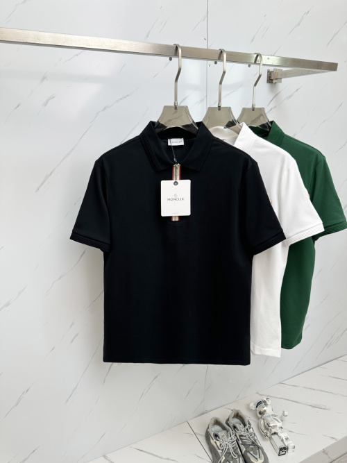 Moncler Men's Short Sleeve Polo Shirt Silk Cotton Fashion Three-Button 1 Moncler Men's Short Sleeve Polo Shirt Silk Cotton Fashion Three-Button