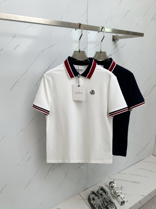 Moncler Men's Short Sleeve Polo Shirt - Italian Style, Premium Cotton